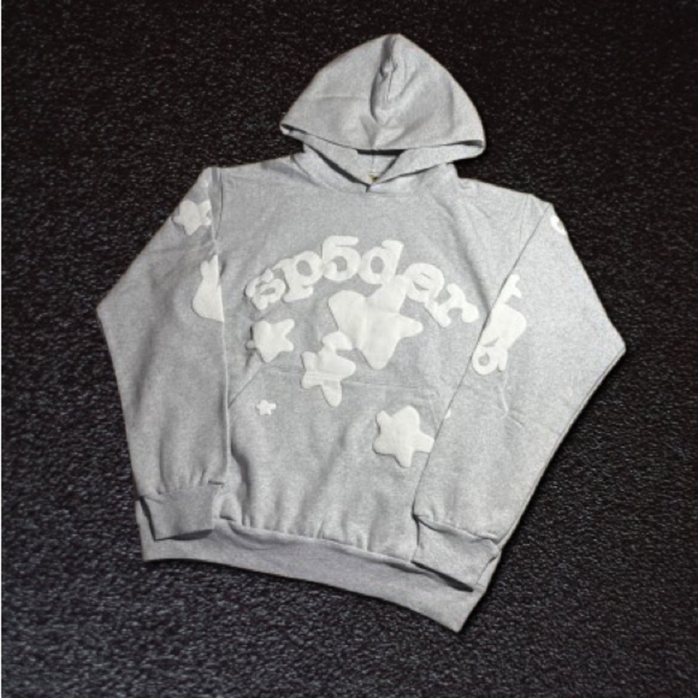 Sp5der Beluga Grey Hoodie